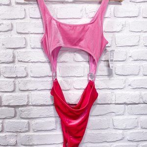Kendall & Kylie Swimsuit: Velvet Pink Color Block - Women's Medium (NWT)